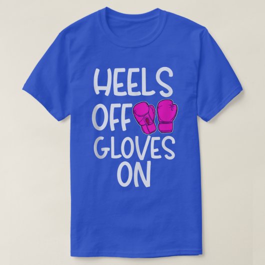 Funny Kickboing Boing Sprichwort Heelse Off Gloves T-Shirt (Design vorne)