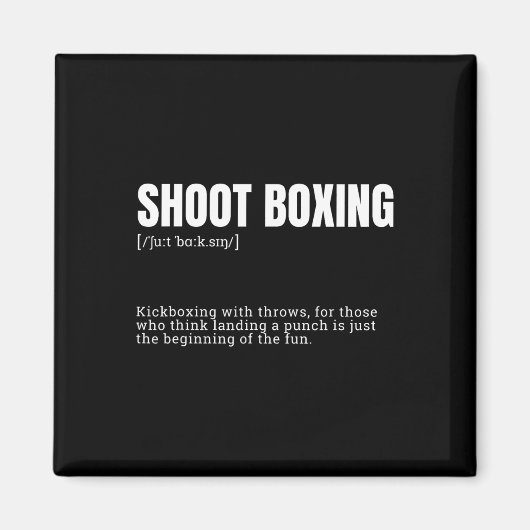Funny Kickboxing-Enthusiasten Wörterbuch Definitio Magnet (Vorne)