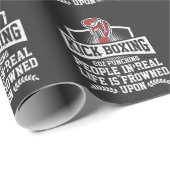 Funny Kickboxing - Geschenk für Rude Martial Arts  Geschenkpapier (Rolleneckpunkt)