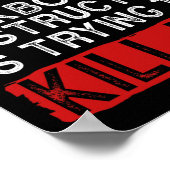 Funny Kickboxing Kickboxer Kickbox  Poster (Ecke)