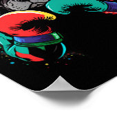 Funny Kickboxing oder Boxer Boxer Hund Männer Frau Poster (Ecke)