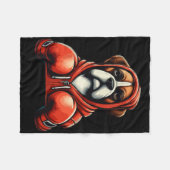 Funny Kickboxing oder Boxer Boxer Hunde Männer Fra Fleecedecke (Vorderseite (Horizontal))