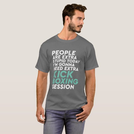 Funny Kickboxing T - Shirt Boxing Sportkleidung (Vorne ganz)