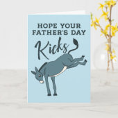 Funny Kicking Donkey Vatertag Card Karte (Gelbe Blume)