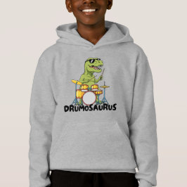 Funny Kid Drummer - Prehistoric Animal  Hoodie