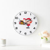 Funny Kid Fast Food Lover Burger, Fries und Drink Große Wanduhr