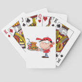 Funny Kid Fast Food Lover Burger, Fries und Drink Spielkarten (Rückseite)