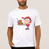 Funny Kid Fast Food Lover Burger, Fries und Drink T-Shirt (Vorderseite)