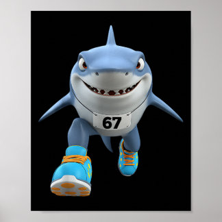 Funny Kids 67 Meme Tralalero Trala Runner Italia Poster