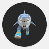 Funny Kids 67 Meme Tralalero Trala Runner Italia Runder Aufkleber (Vorderseite)