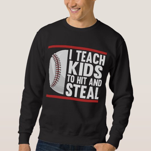 Funny Kids Baseball Coach Sweatshirt (Vorderseite)
