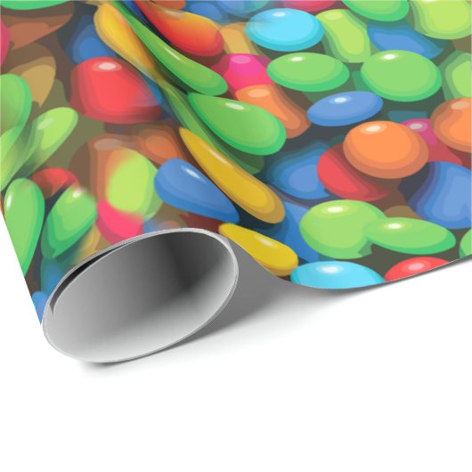 Funny Kids Candy Pattern Geschenkpapier (Rolleneckpunkt)