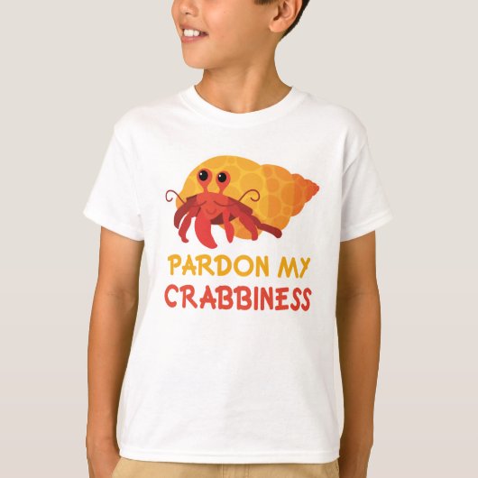 Funny Kids Cartoons Hermit Crab T-Shirt (Vorderseite)