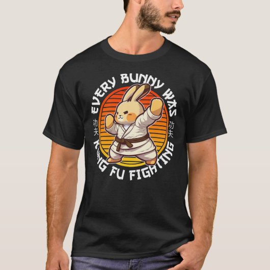 Funny Kids Easter Rabbit Every Bunny Was Kung Fu F T-Shirt (Vorderseite)