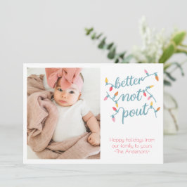 Funny Kids Foto Pout Holiday Card Feiertagskarte