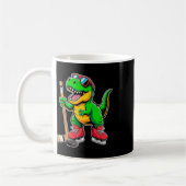 Funny Kids Ice Hockey Player Tee Hockeysaurus Dino Kaffeetasse (Links)