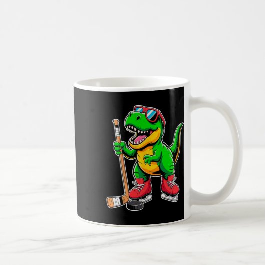 Funny Kids Ice Hockey Player Tee Hockeysaurus Dino Kaffeetasse (Rechts)