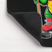 Funny Kids Ice Hockey Player Tee Hockeysaurus Dino Mousepad (Ecke)
