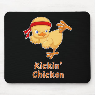 Funny Kids Karate Gift Youth Karate Kickin' Chicke Mousepad