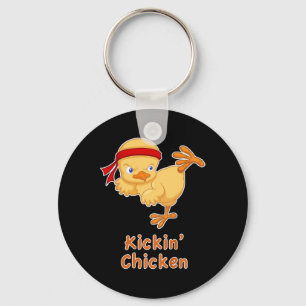 Funny Kids Karate Gift Youth Karate Kickin' Chicke Schlüsselanhänger