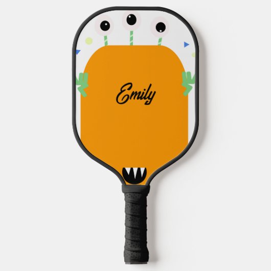 Funny Kids Monster Googly Eyes Pickleball Schläger (Vorderseite)