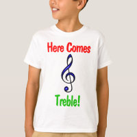 Funny Kids Music T - Shirt: Hier kommt Treble