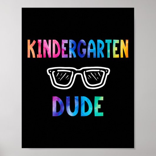 Funny Kids Rainbow Back To School Hallo Kindergart Poster (Vorne)