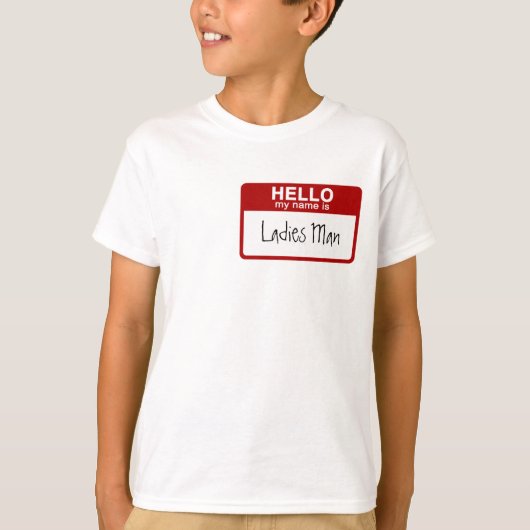 Funny Kids T - Shirt, Hallo, mein Name ist Ladys M T-Shirt (Vorderseite)