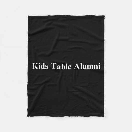 Funny Kids Table Alumni Thanksgiving Novelty Humor Fleecedecke (Vorderseite)
