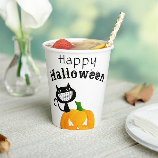 Funny Kids Trick oder Treat Happy Halloween Party Pappbecher (In Situ)