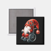 Funny Kids Wheelchair Santa Graphic For Men Christ Magnet (Vorderseite/Rückseite)