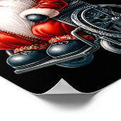 Funny Kids Wheelchair Santa Graphic For Men Christ Poster (Ecke)