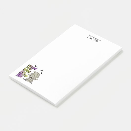 Funny Kidwrapped Mummy Baby Green ID683 Post-it Klebezettel (angewinkelt)