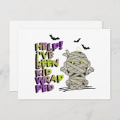 Funny Kidwrapped Mummy Baby Green ID683 Postkarte (Vorne/Hinten)