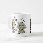 Funny Kidwrapped Mummy Baby Green/Lila ID683 Kaffeetasse (Vorderseite Links)