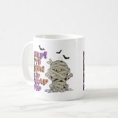 Funny Kidwrapped Mummy Baby Orange/Lila ID683 Kaffeetasse (Vorderseite Links)