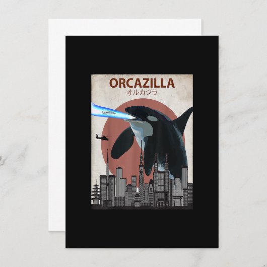 Funny Killer Whale T-Shirt Orca Lovers Gift Einladung (Vorne/Hinten)