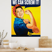 Funny Kim Jong Un Poster "We Can Do it" Remake (Küche)