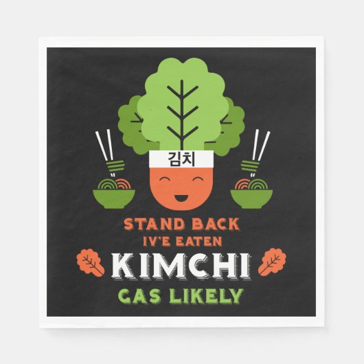 Funny Kimchi Eater Serviette (Vorderseite)