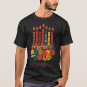 Funny Kinara Seven Candles Kwanzaa Feier 2 T-Shirt (Vorderseite)