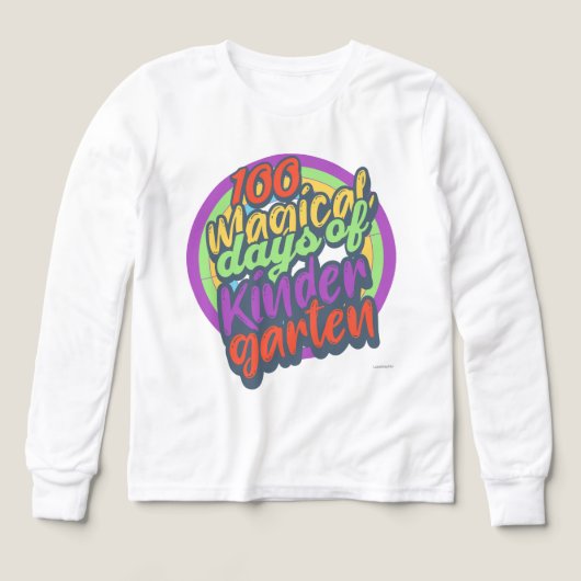 Funny Kindergarten 100th Day Sparkle Teacher Class (Design Vorderseite)