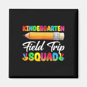 Funny Kindergarten Field Trip Squad Field Day Stud Magnet