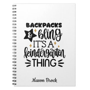 Funny Kindergarten personalisiertes Geschenkpapier Notizblock
