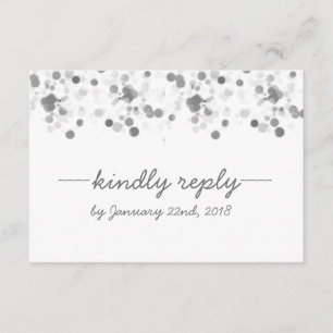 Funny Kindly Reply Polka Dots Wedding RSVP Card Karte