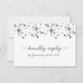 Funny Kindly Reply Polka Dots Wedding RSVP Card Karte (Vorderseite)
