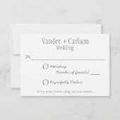 Funny Kindly Reply Polka Dots Wedding RSVP Card Karte (Rückseite)