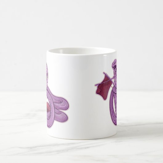 Funny King Cobra Snake Rock Knitting Kaffeetasse (Mittel)