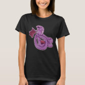 Funny King Cobra Snake Rock Knitting T-Shirt (Vorderseite)