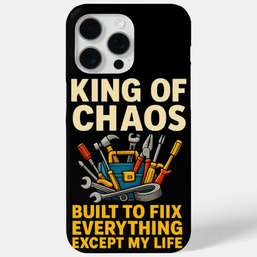 Funny King of Chaos iPhone 15 Pro Max Case-Mate iPhone Hülle (Rückseite)