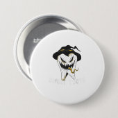 Funny King of the Coop Rooster Chicken Farme Button (Vorne & Hinten)